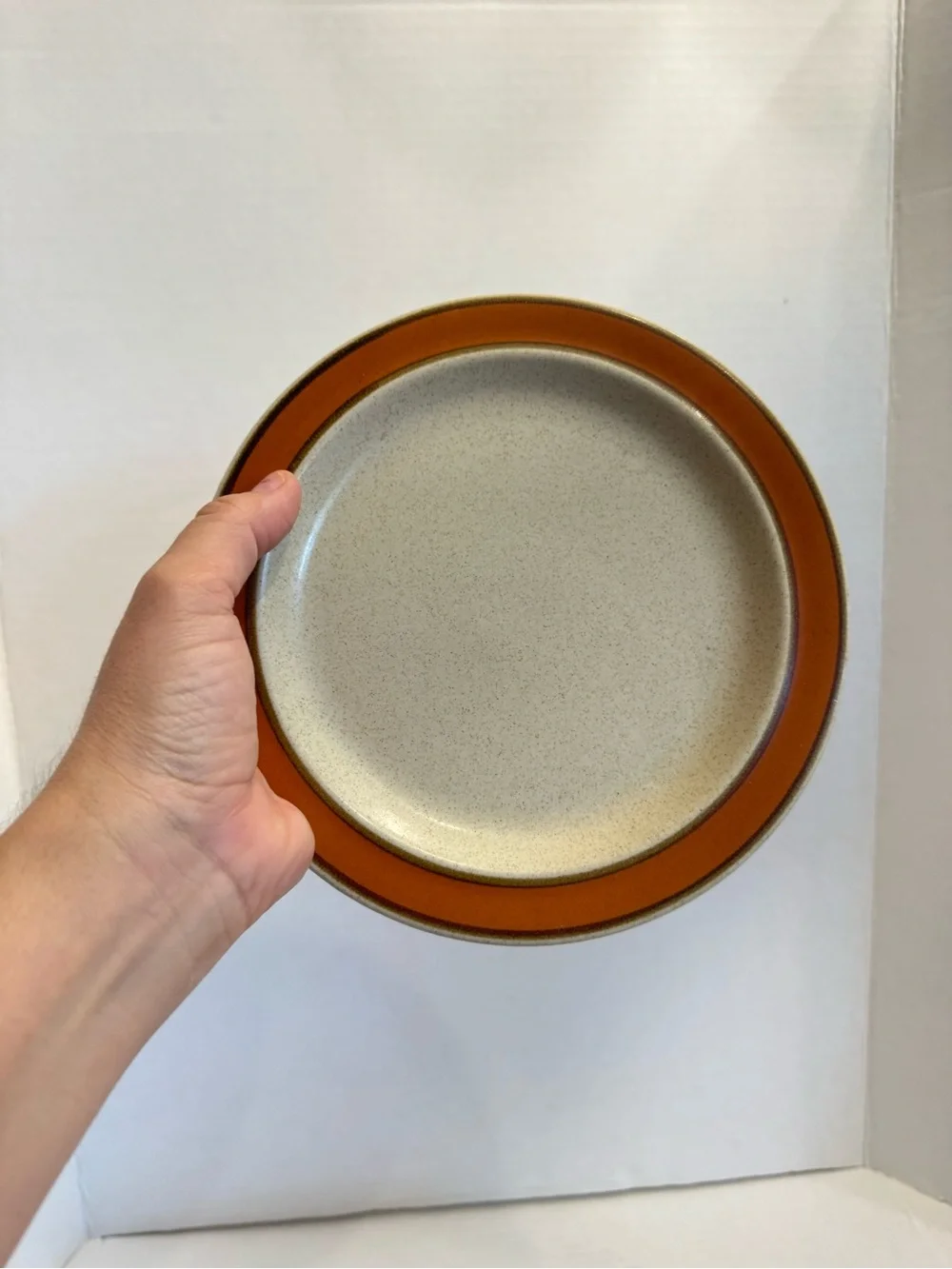 Lot of 4 Sears Sahara Orange Rim Salad Plate 7 1/8